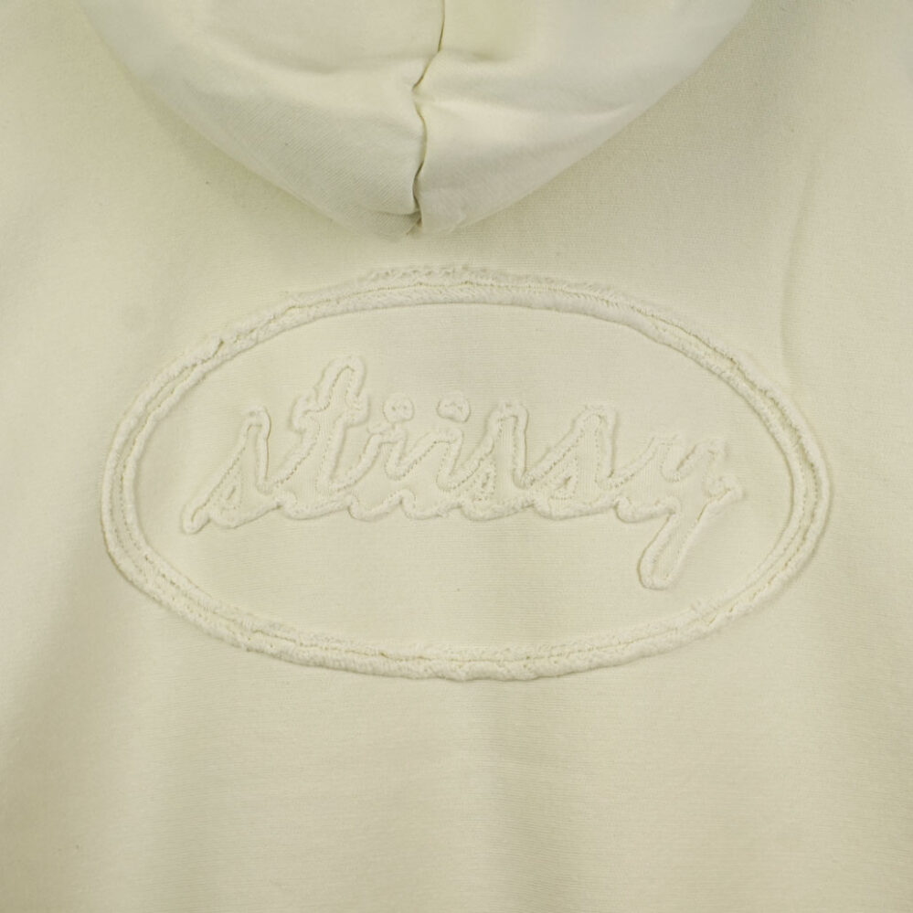 Stüssy Cursive Applique Zip Hood Natural