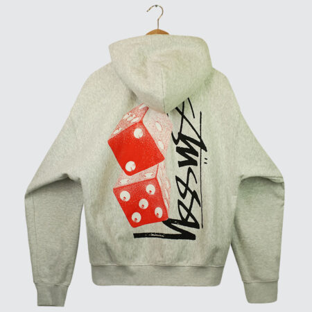 Stüssy Tall Dice Zip Hood Ash Heather
