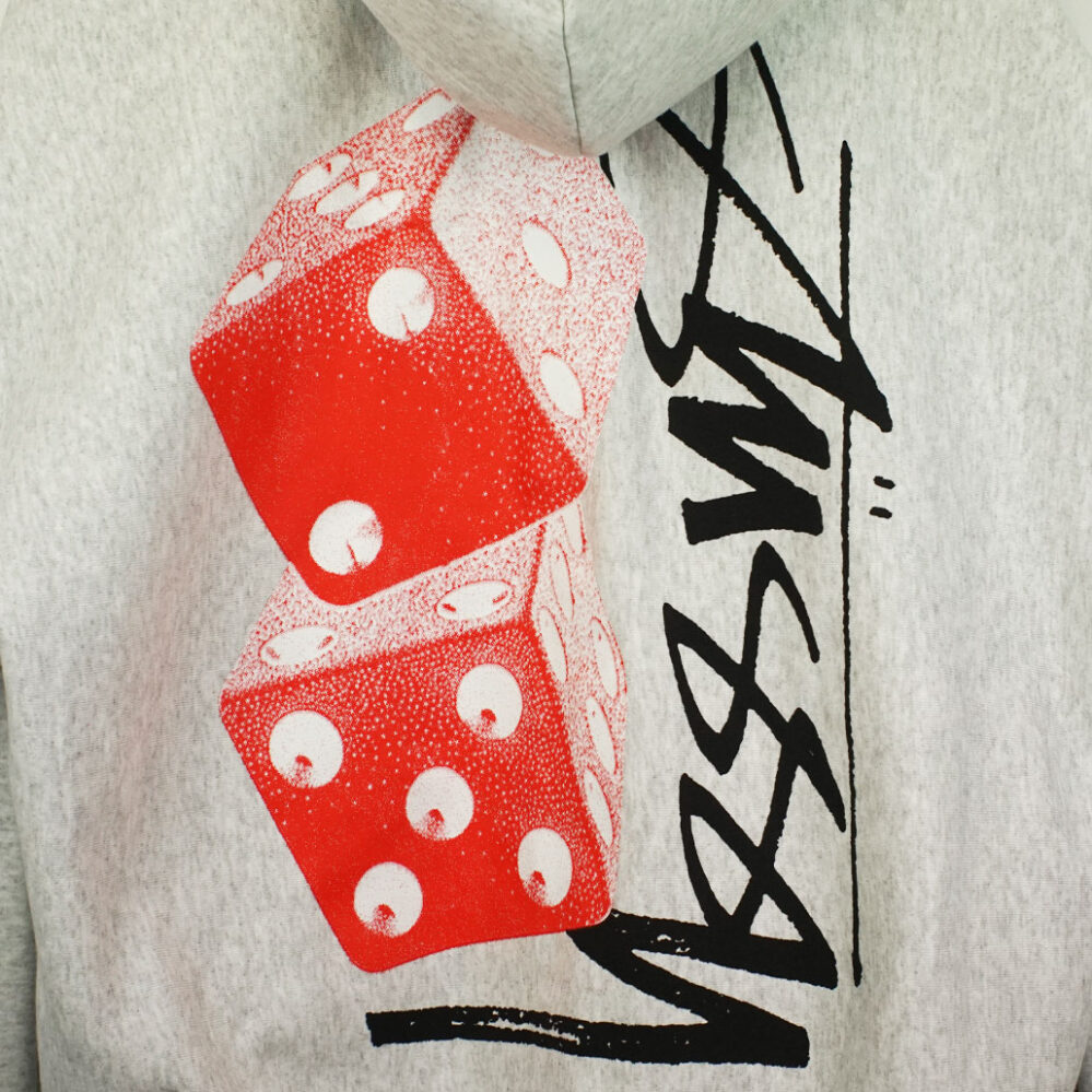 Stüssy Tall Dice Zip Hood Ash Heather