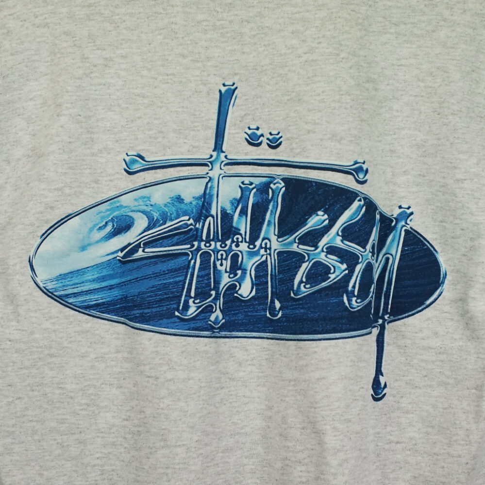 Stüssy Wave Oval T-Shirt Ash Heather