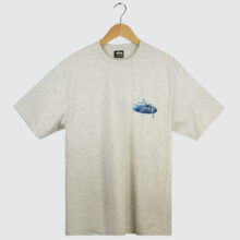 Stüssy Wave Oval T-Shirt Ash Heather