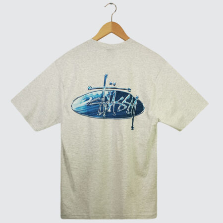 Stüssy Wave Oval T-Shirt Ash Heather