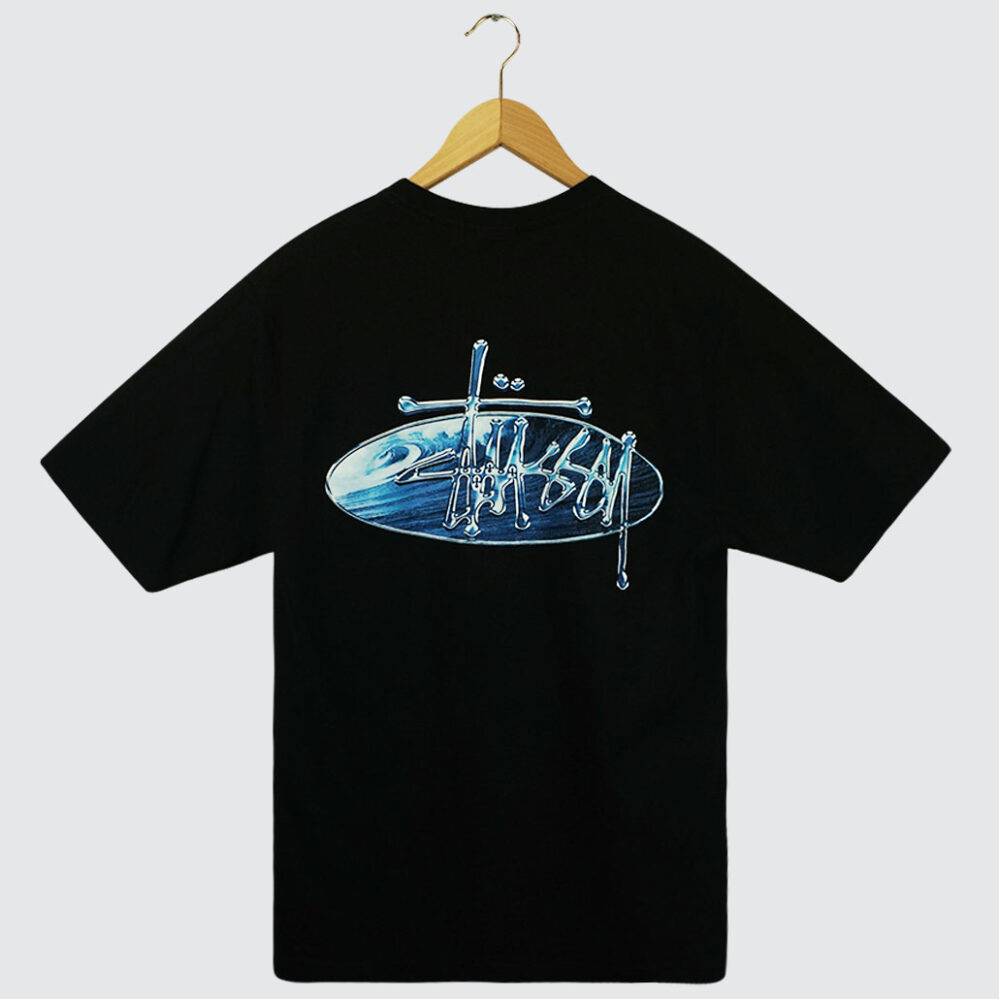 Stüssy Wave Oval T-Shirt Black