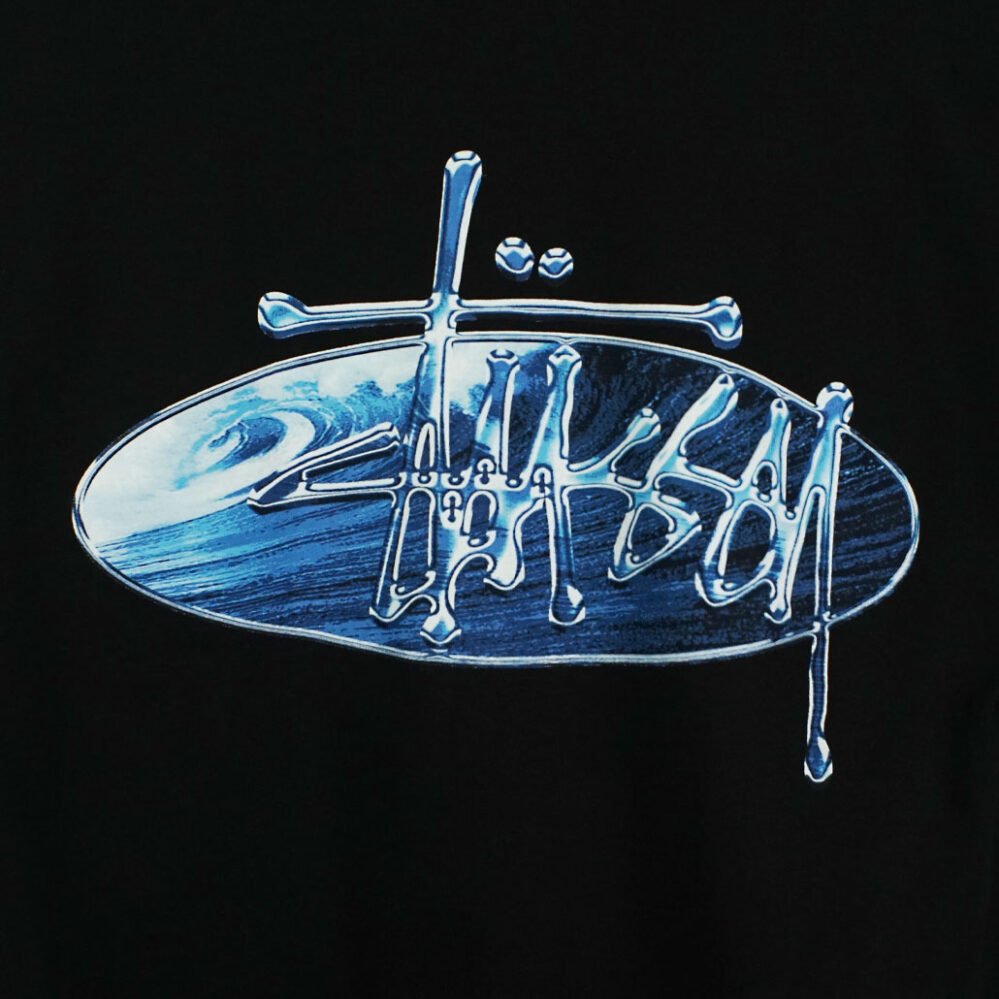 Stüssy Wave Oval T-Shirt Black