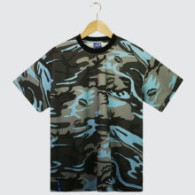 Bye Jeremy Camo T-Shirt Blue