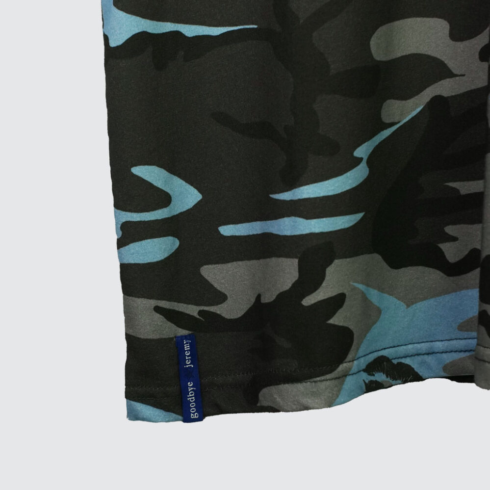 Bye Jeremy Camo T-Shirt Blue