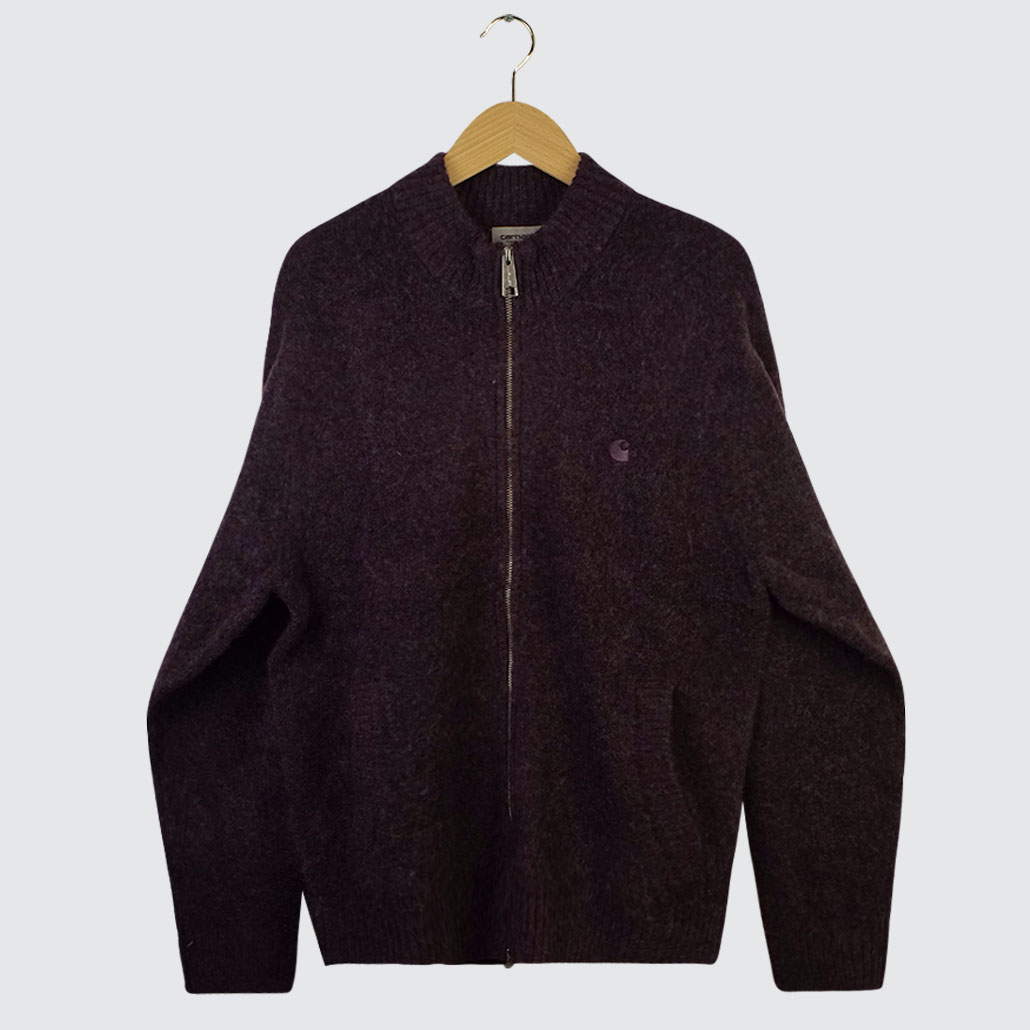 Carhartt WIP Curtis Sweater Jacket Tangled Shady Purple Carhartt WIP Curtis Sweater Jacket Tangled Shady Purple