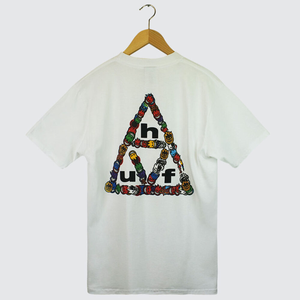 Huf x Spitfire Sticker TT T-Shirt White Huf x Spitfire Sticker TT T-Shirt White