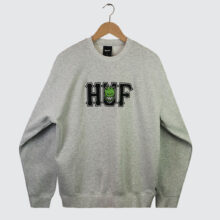 Huf x Spitfire Union Crewneck Heather Grey Huf x Spitfire Union Crewneck Heather Grey