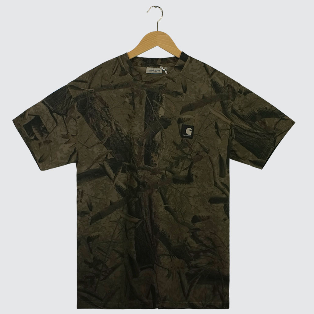 Carhartt WIP S/S Feather Tree T-Shirt Camo Feather Tree, Khaki/ Shungite Carhartt WIP S/S Feather Tree T-Shirt Camo Feather Tree, Khaki/ Shungite