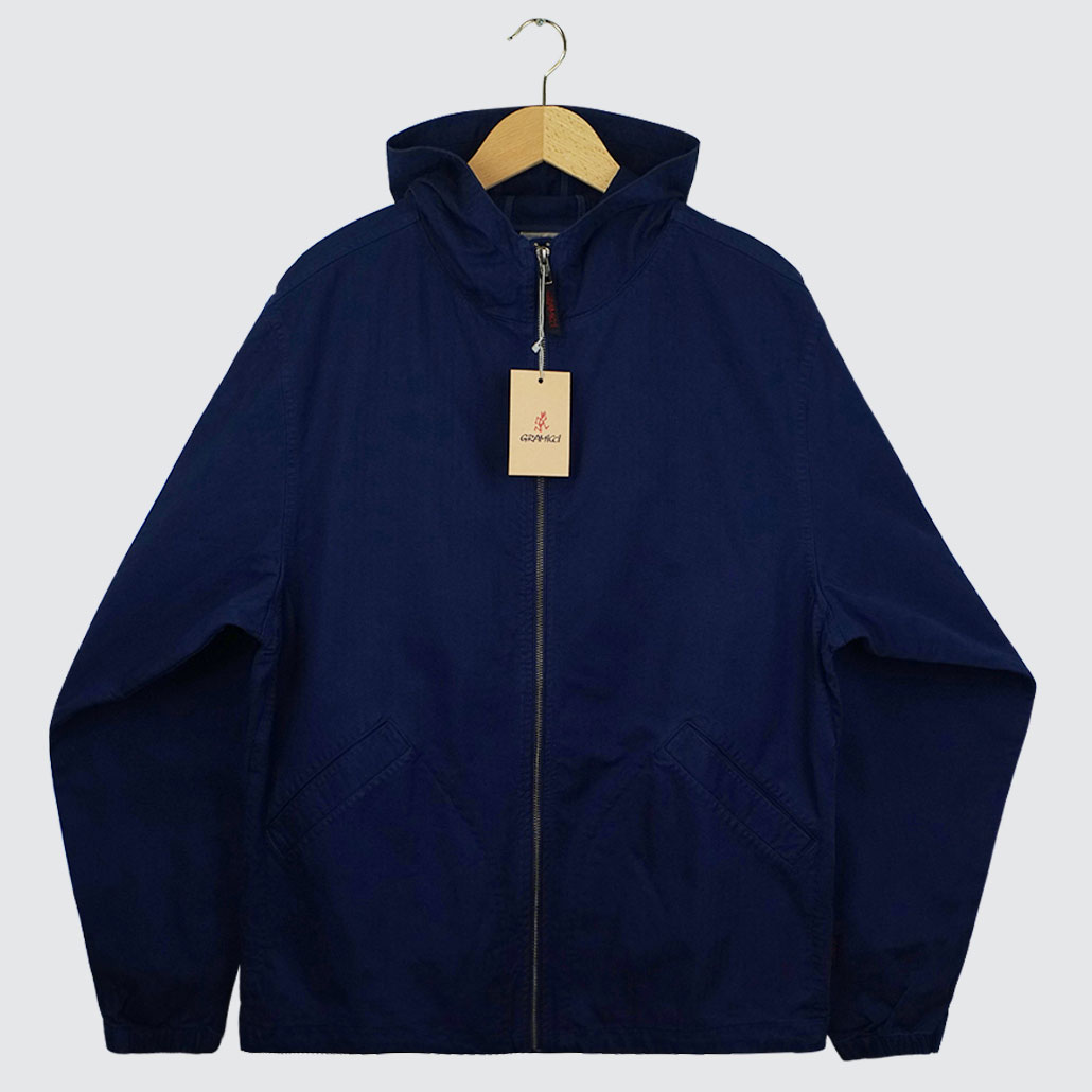Gramicci Herringbone Hooded Jacket Navy Gramicci Herringbone Hooded Jacket Navy
