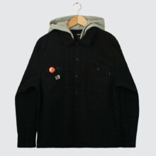 Huf Olympia Hooded Overshirt Black Huf Olympia Hooded Overshirt Black