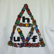 Huf x Spitfire Sticker TT T-Shirt White Huf x Spitfire Sticker TT T-Shirt White