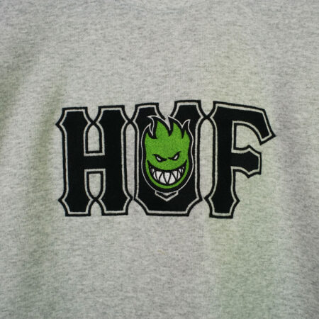 Huf x Spitfire Union Crewneck Heather Grey