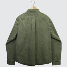 Huf Carson Overdyed Denim LS Shirt Olive