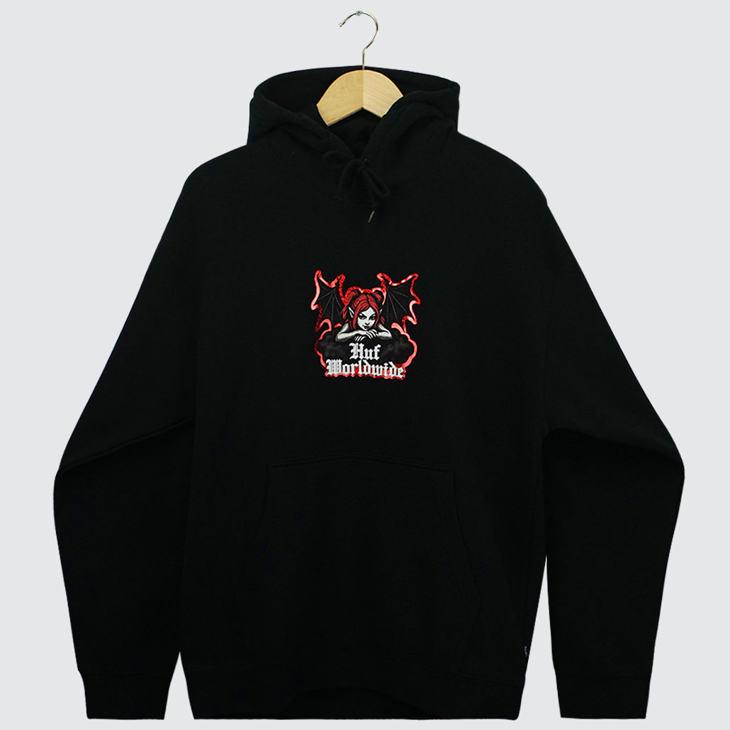 Huf Chaos Po Hoodie Black Huf Chaos Po Hoodie Black