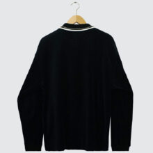 Huf Parker Velour LS Polo Black Huf Parker Velour LS Polo Black
