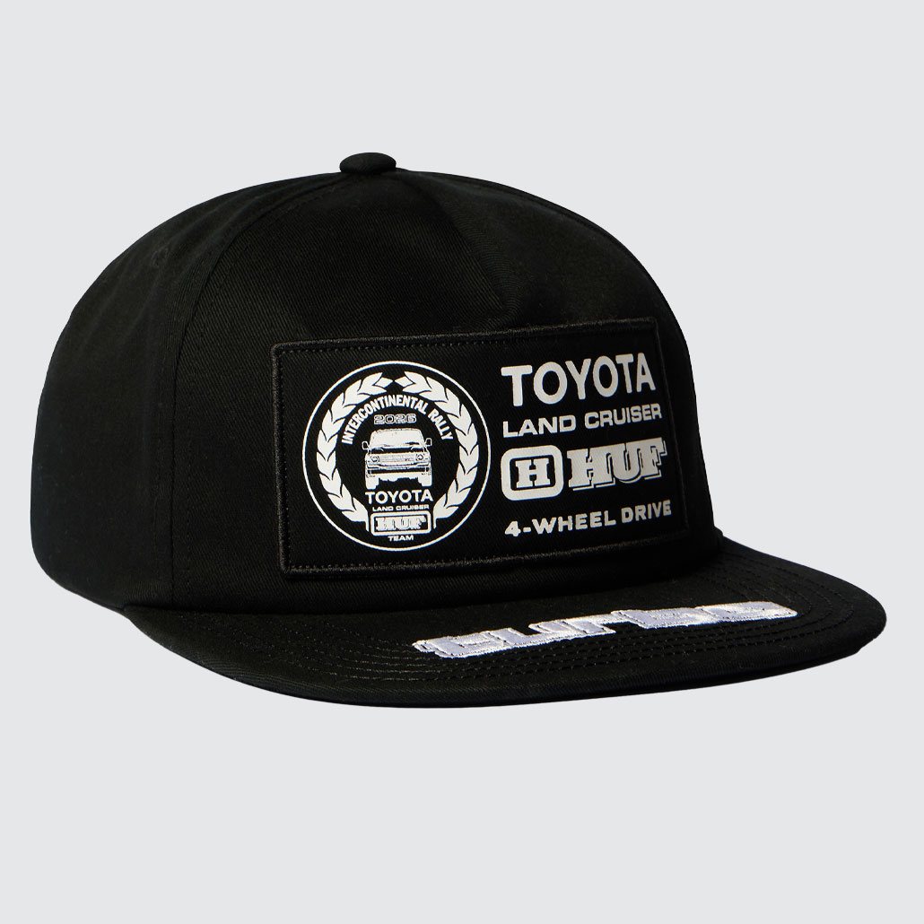 Huf x Toyota Land Cruiser Rally Snapback Cap Black Huf x Toyota Land Cruiser Rally Snapback Cap Black