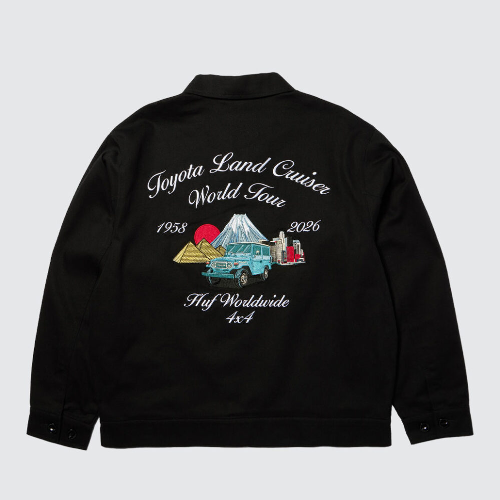 Huf x Toyota Land Cruiser World Tour Jacket Black Huf x Toyota Land Cruiser World Tour Jacket Black
