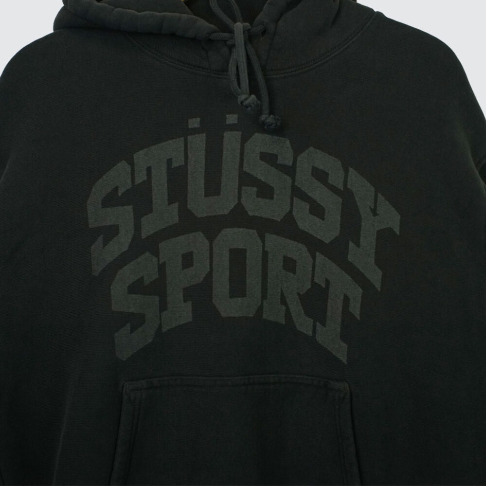 Stüssy Block Sport Gar. Dyed Hoodie Faded Black