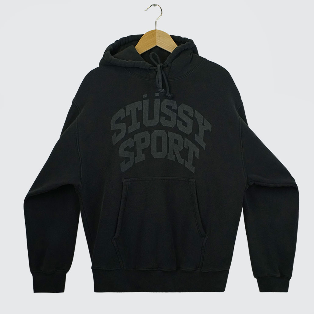 Stüssy Block Sport Gar. Dyed Hoodie Faded Black Stüssy Block Sport Gar. Dyed Hoodie Faded Black