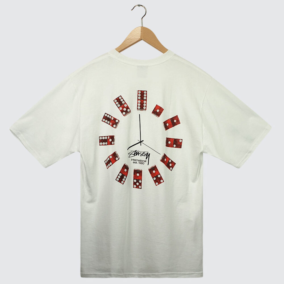 Stüssy Dice Clock T-Shirt White Stüssy Dice Clock T-Shirt White