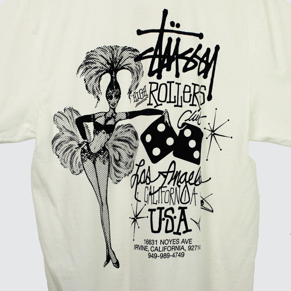 Stüssy High Rollers Pig. Dyed T-Shirt Natural