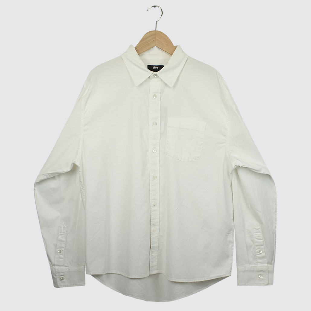 Stüssy Oxford LS Shirt White Stüssy Oxford LS Shirt White