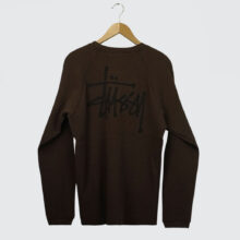 Stüssy Raglan Thermal Basic Stock Longsleeve Brown Stüssy Raglan Thermal Basic Stock Longsleeve Brown