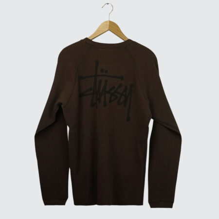 Stüssy Raglan Thermal Basic Stock Longsleeve Brown