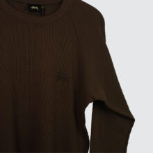 Stüssy Raglan Thermal Basic Stock Longsleeve Brown Stüssy Raglan Thermal Basic Stock Longsleeve Brown