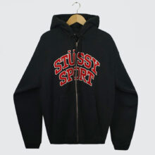 Stüssy Sport Zip Hoodie Washed Black