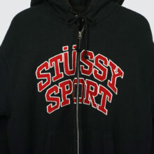 Stüssy Sport Zip Hoodie Washed Black