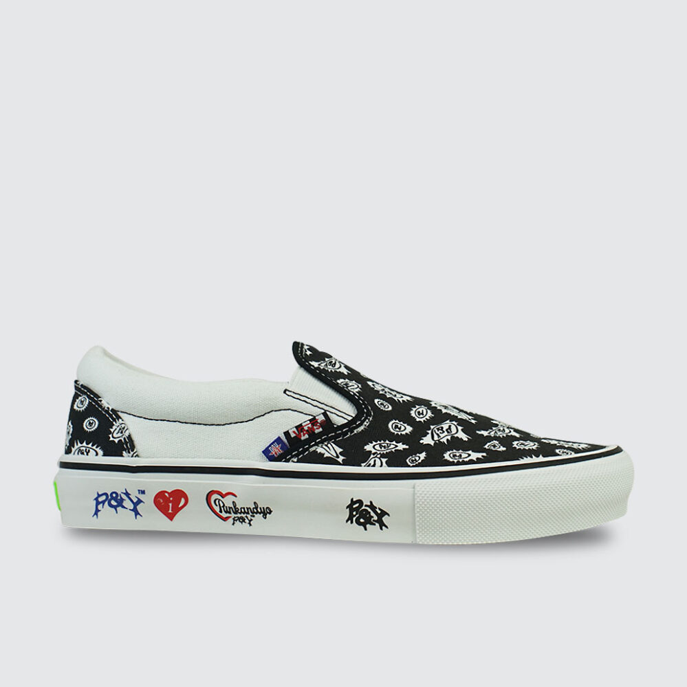 Vans Skate Slip-On x PUNKANDYO Black/White Vans Skate Slip-On x PUNKANDYO Black/White