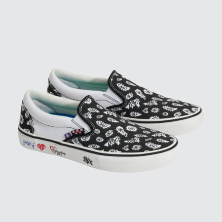Vans Skate Slip-On x PUNKANDYO Black/White Vans Skate Slip-On x PUNKANDYO Black/White