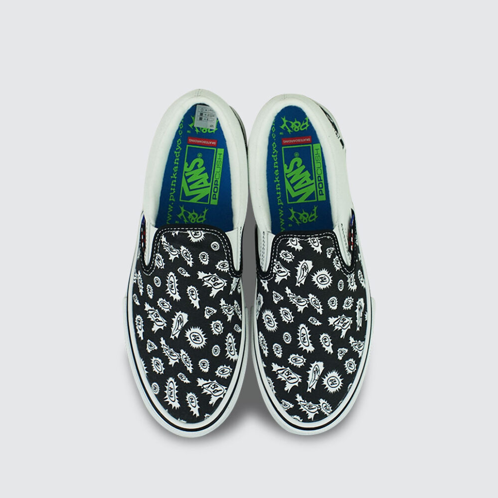 Vans Skate Slip-On x PUNKANDYO Black/White Vans Skate Slip-On x PUNKANDYO Black/White