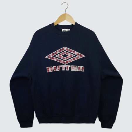 Butter Goods x Umbro Diamond Applique Crewneck Navy