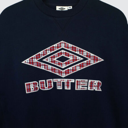 Butter Goods x Umbro Diamond Applique Crewneck Navy