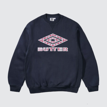 Butter Goods x Umbro Diamond Applique Crewneck Navy Butter Goods x Umbro Diamond Applique Crewneck Navy