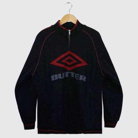 Butter Goods x Umbro Diamond Fleece Zip-Thru Jacket Black Butter Goods x Umbro Diamond Fleece Zip-Thru Jacket Black