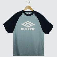 Butter Goods x Umbro Diamond Logo Raglan T-Shirt Slate/Navy