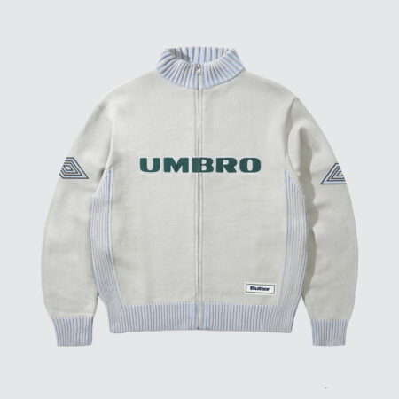 Butter Goods x Umbro Diamond Zip-Thru Knit Grey Butter Goods x Umbro Diamond Zip-Thru Knit Grey