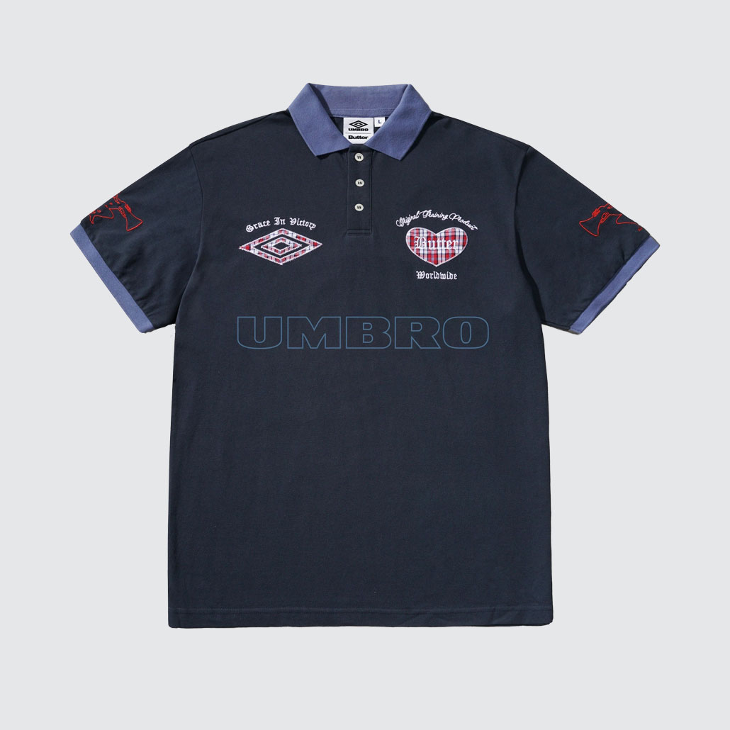 Butter Goods x Umbro Victory Polo Navy/Slate Butter Goods x Umbro Victory Polo Navy/Slate
