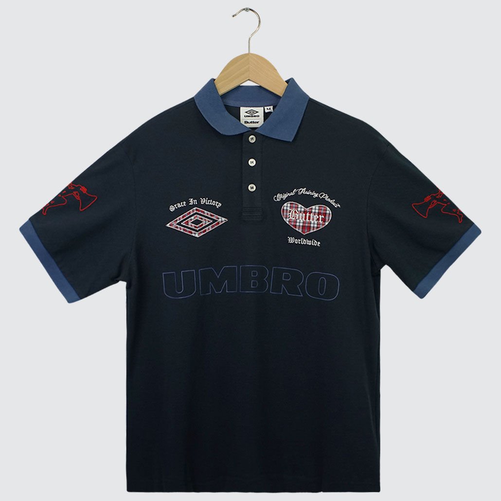 Butter Goods x Umbro Victory Polo Navy/Slate Butter Goods x Umbro Victory Polo Navy/Slate