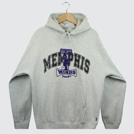HUF x Three 6 Mafia Memphis Po Hoodie Heather Grey