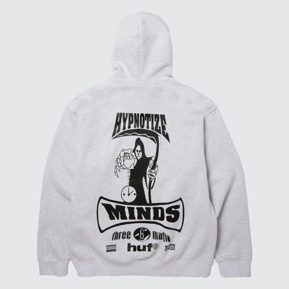 HUF x Three 6 Mafia Memphis Po Hoodie Heather Grey HUF x Three 6 Mafia Memphis Po Hoodie Heather Grey