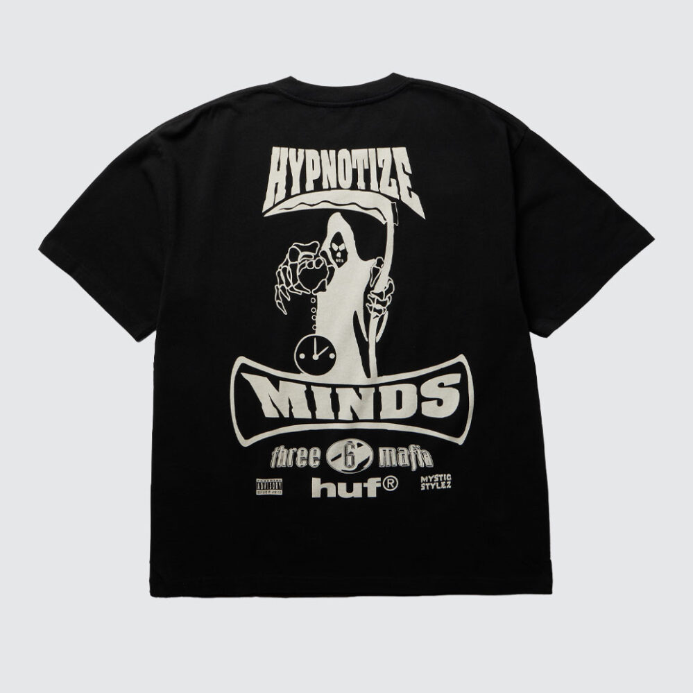 HUF x Three 6 Mafia Most Known Unknown T-Shirt Washed Black HUF x Three 6 Mafia Most Known Unknown T-Shirt Washed Black