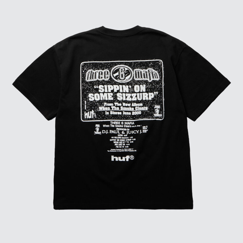 HUF x Three 6 Mafia Sizzurp T-Shirt Black HUF x Three 6 Mafia Sizzurp T-Shirt Black