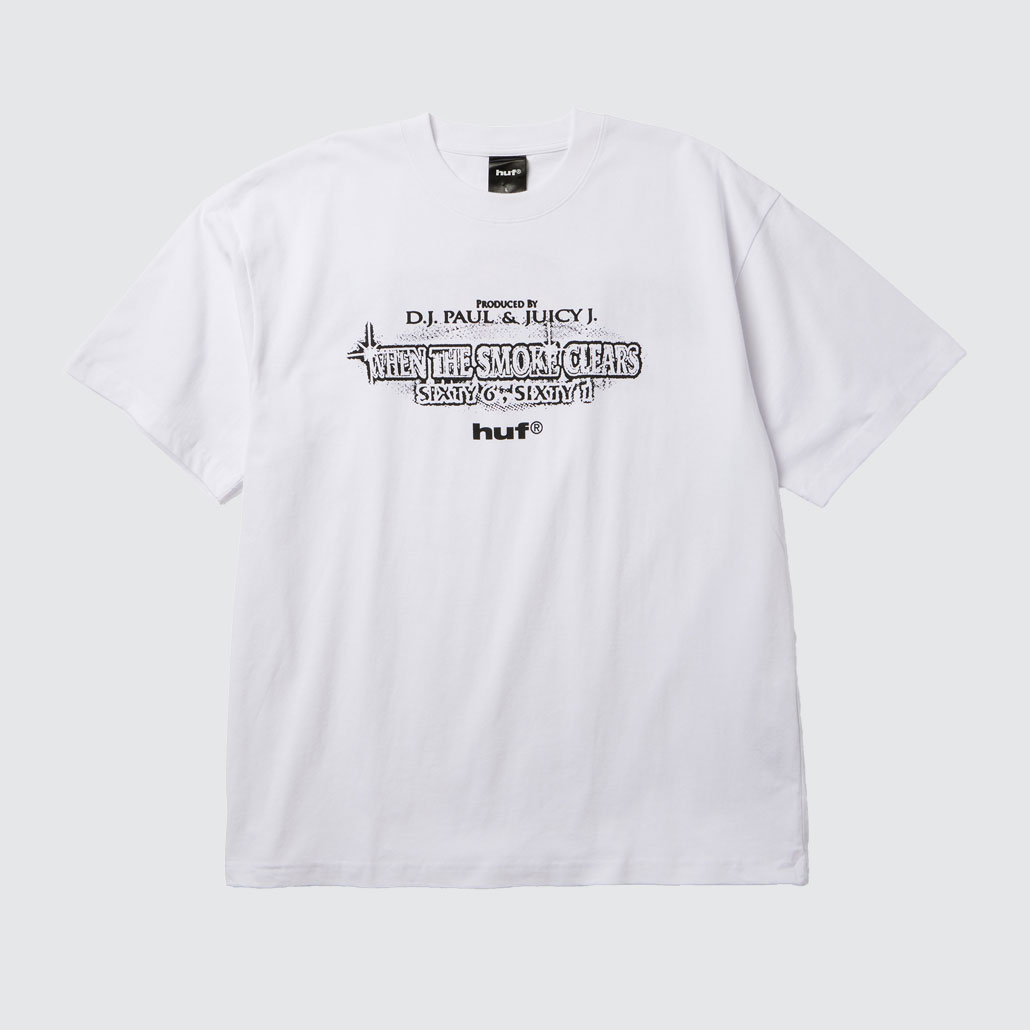 HUF x Three 6 Mafia Smoke Clears T-Shirt White HUF x Three 6 Mafia Smoke Clears T-Shirt White