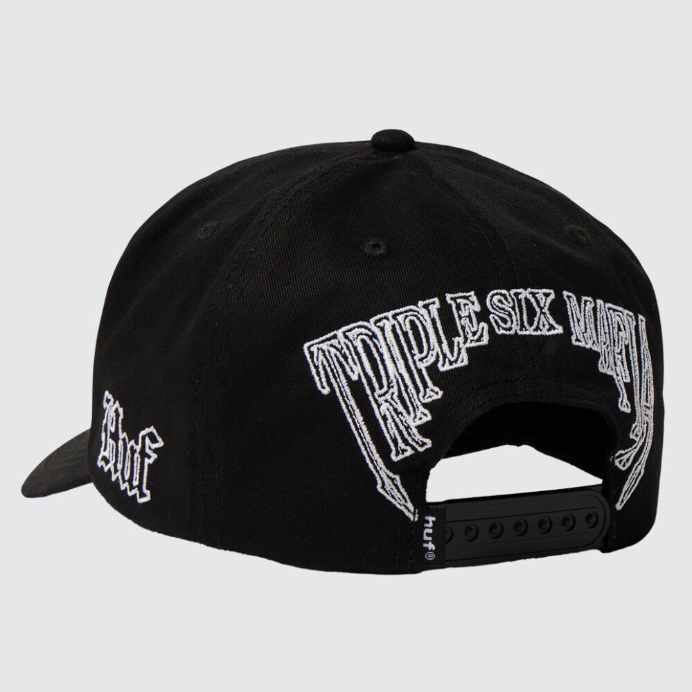 HUF x Three 6 Mafia Snapback Black HUF x Three 6 Mafia Snapback Black